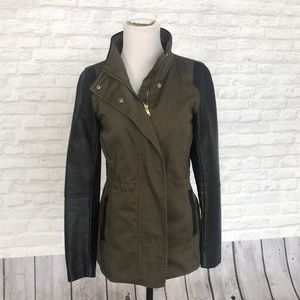 H&M Jacket with Faux Leather Sleeves